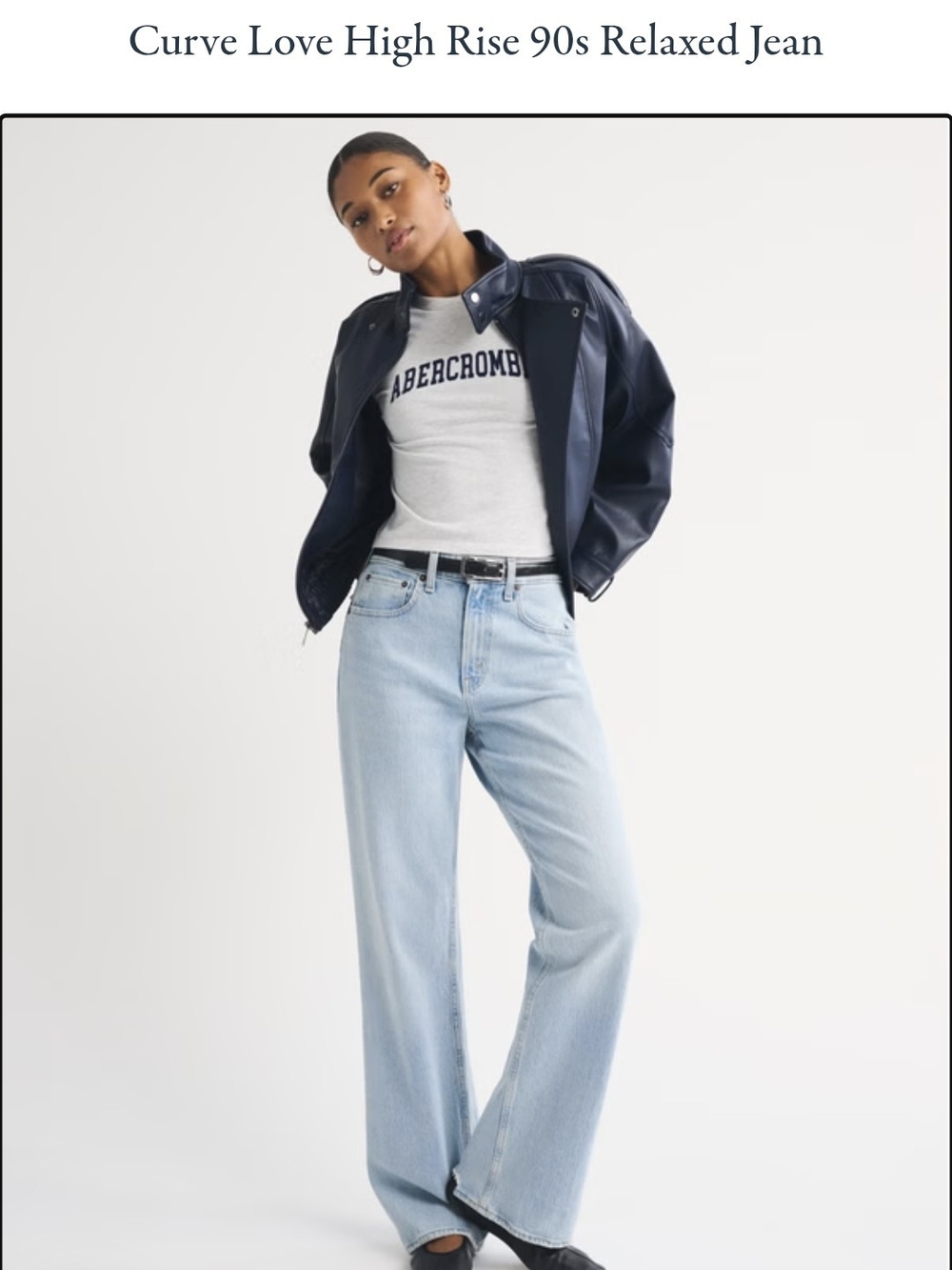 Abercrombie & Fitch High-Rise Relaxed Jeans - Light Blue